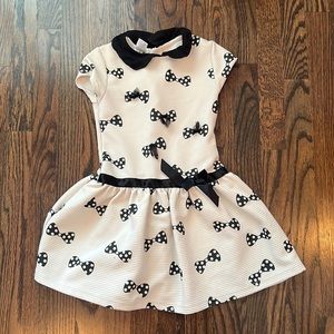 White dress with Black Bows